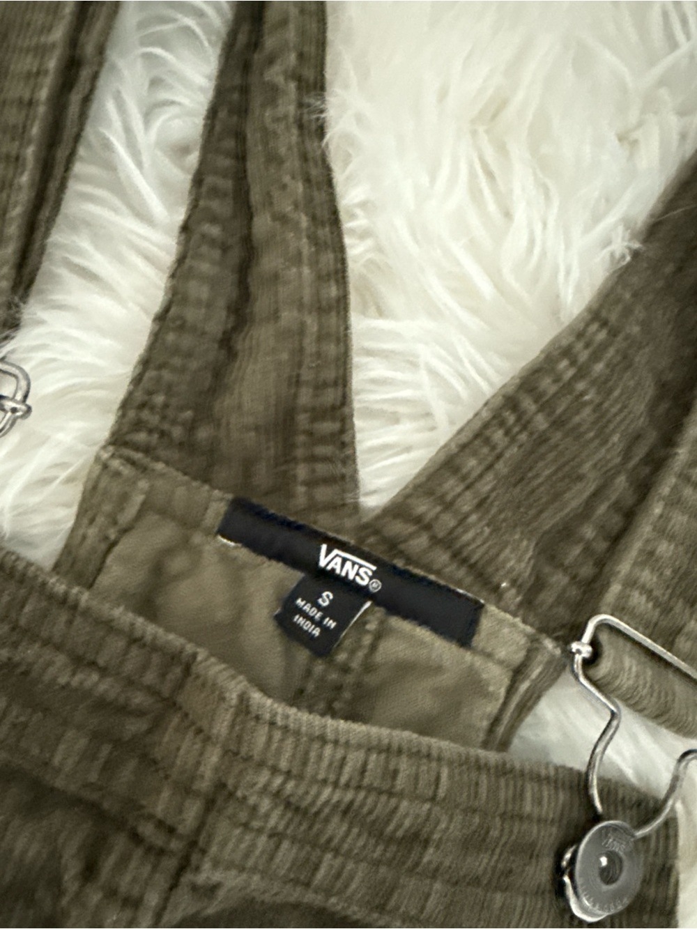 Vans Olive Green Corduroy Overalls - Picture 4 of 4